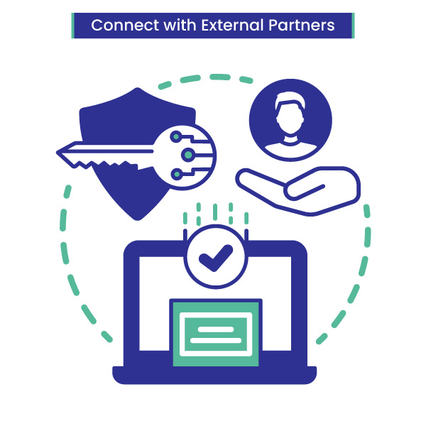 Connect with external partners.